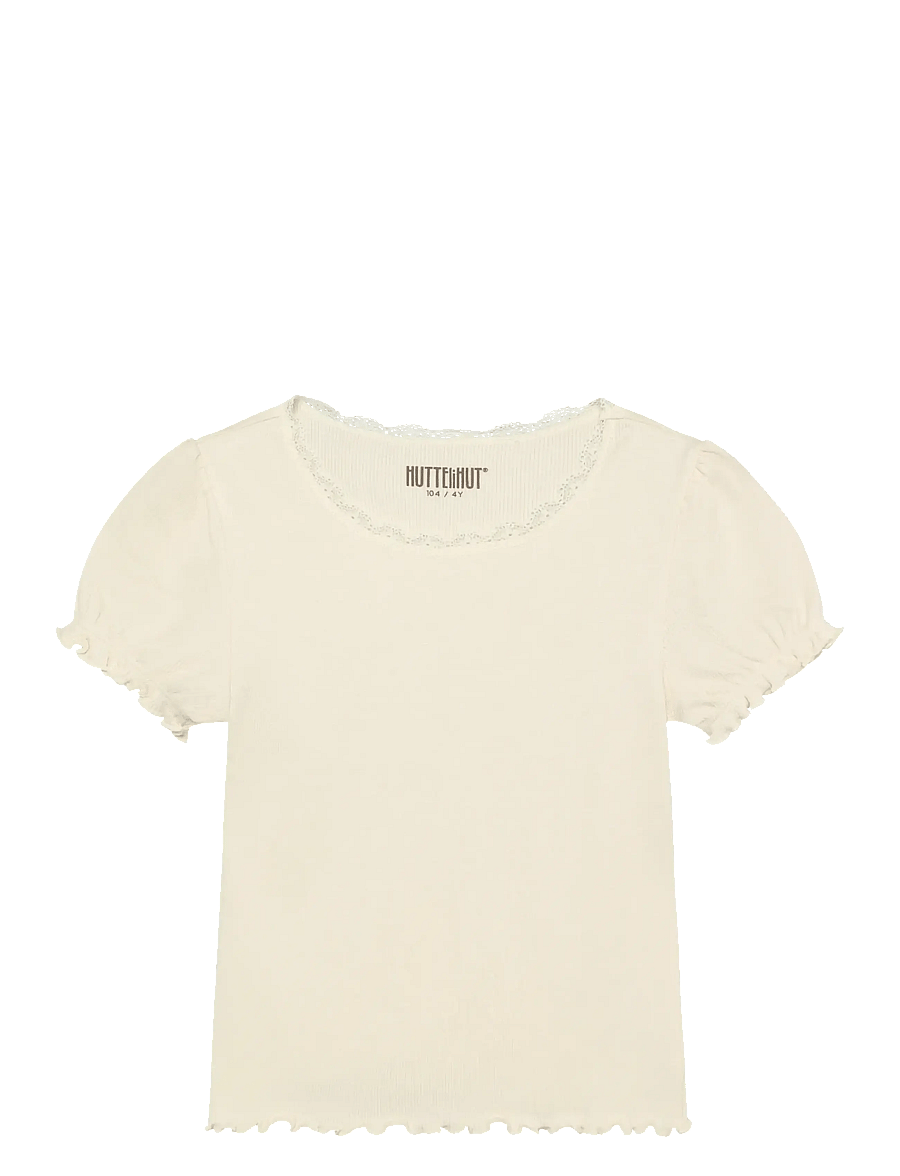 Huttelihut - T-shirt SS Rib - t-shirts à manches courtes - antique white - 0