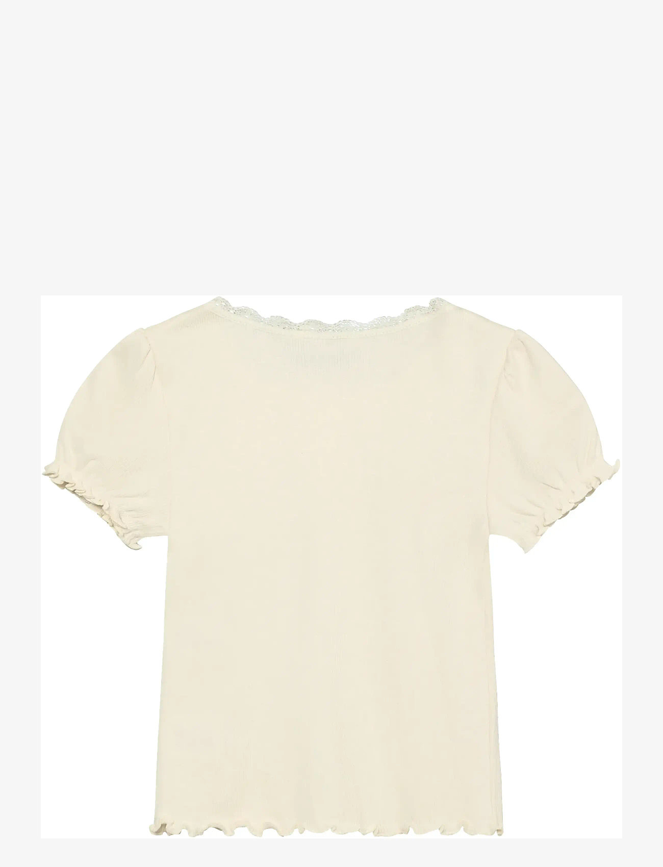 Huttelihut - T-shirt SS Rib - lühikeste varrukatega t-särgid - antique white - 1