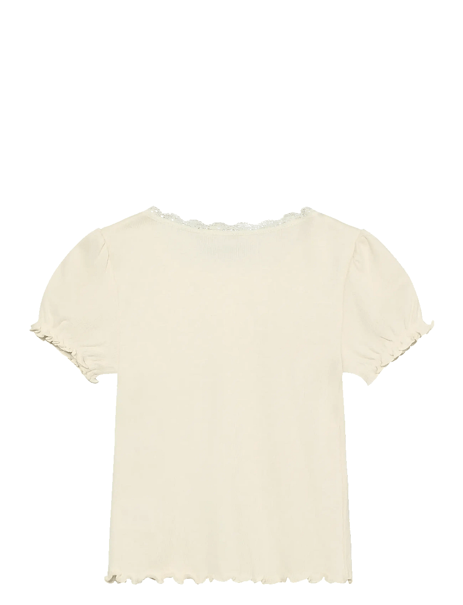 Huttelihut - T-shirt SS Rib - t-shirts à manches courtes - antique white - 1