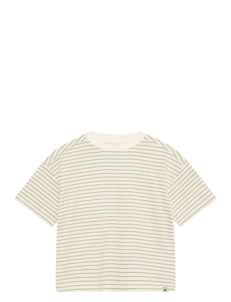 Huttelihut - T-shirt SS YD Stripe - kortärmade t-shirts - white pepper - 0