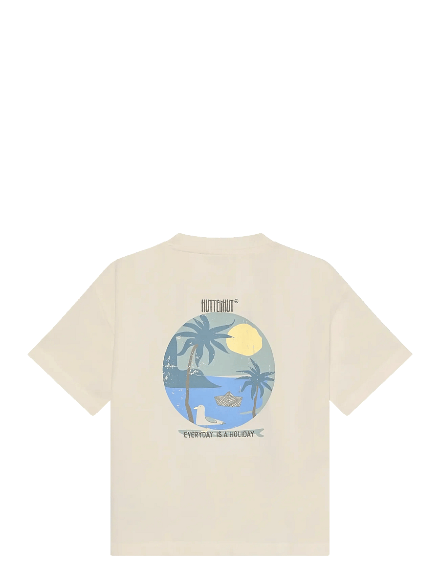 Huttelihut - T-Shirt SS - kortærmede t-shirts - antique white - 1