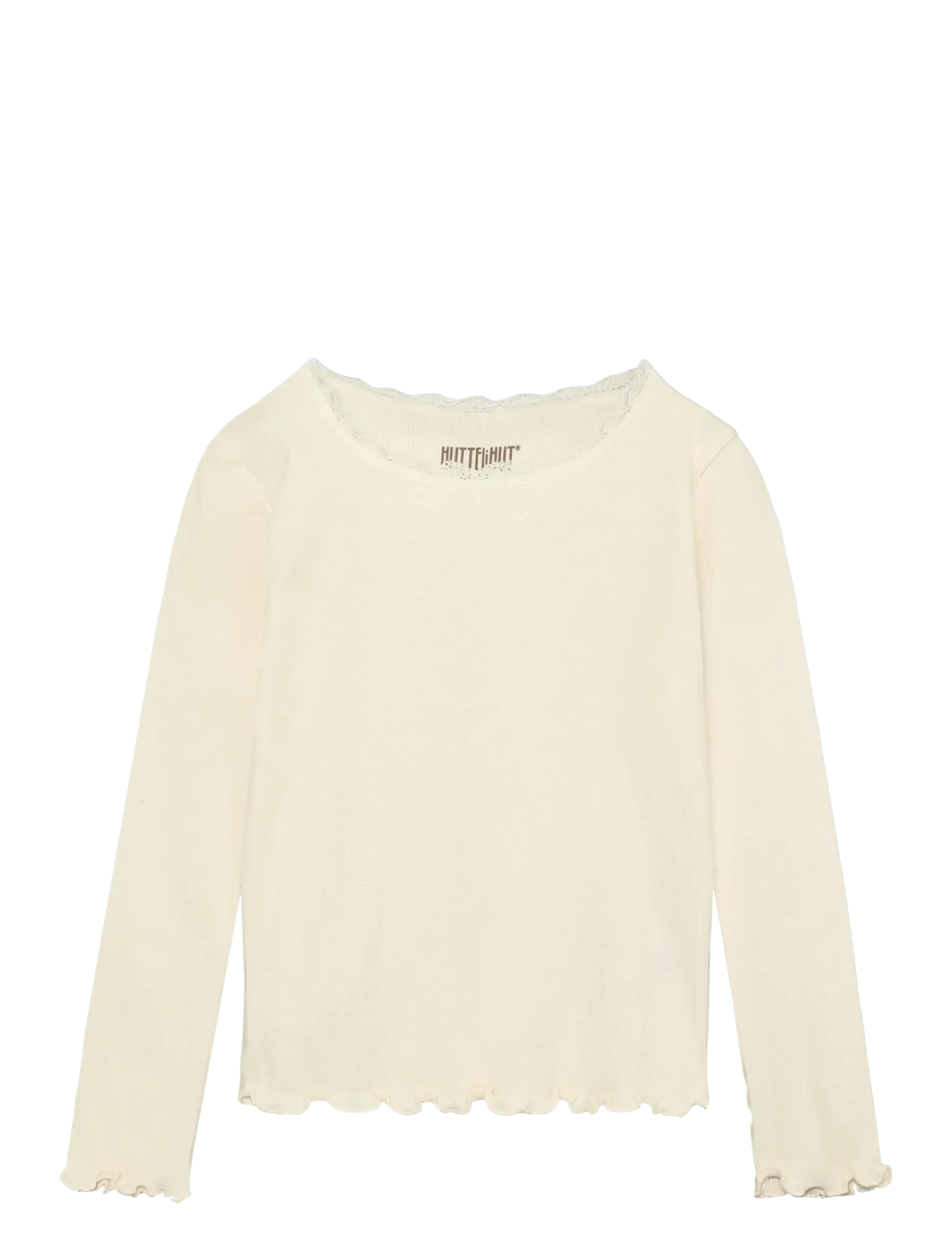 Huttelihut T-shirt LS Rib - New Arrivals - ANTIQUE WHITE / cream