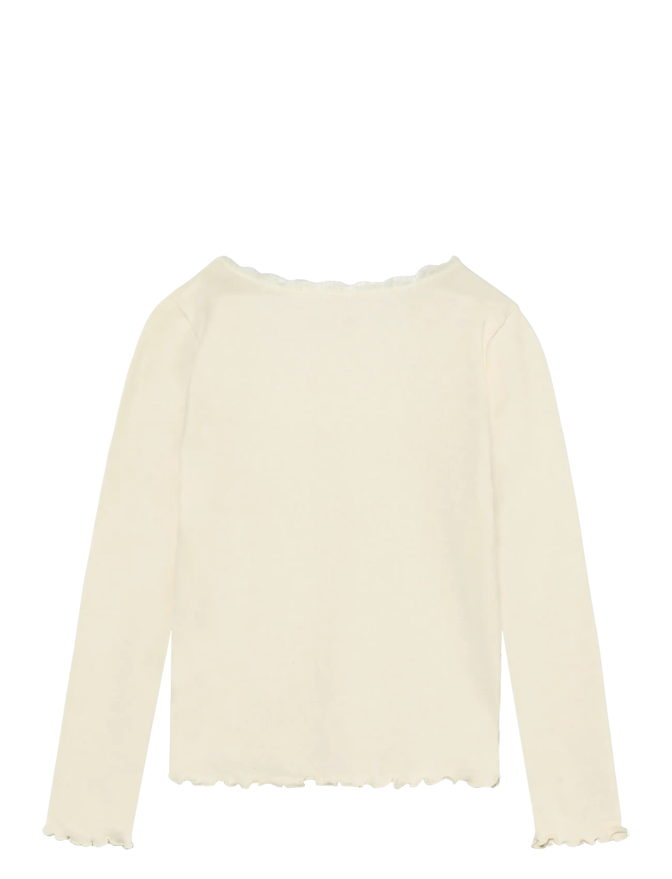 Huttelihut - T-shirt LS Rib - blouses & tunics - antique white - 1