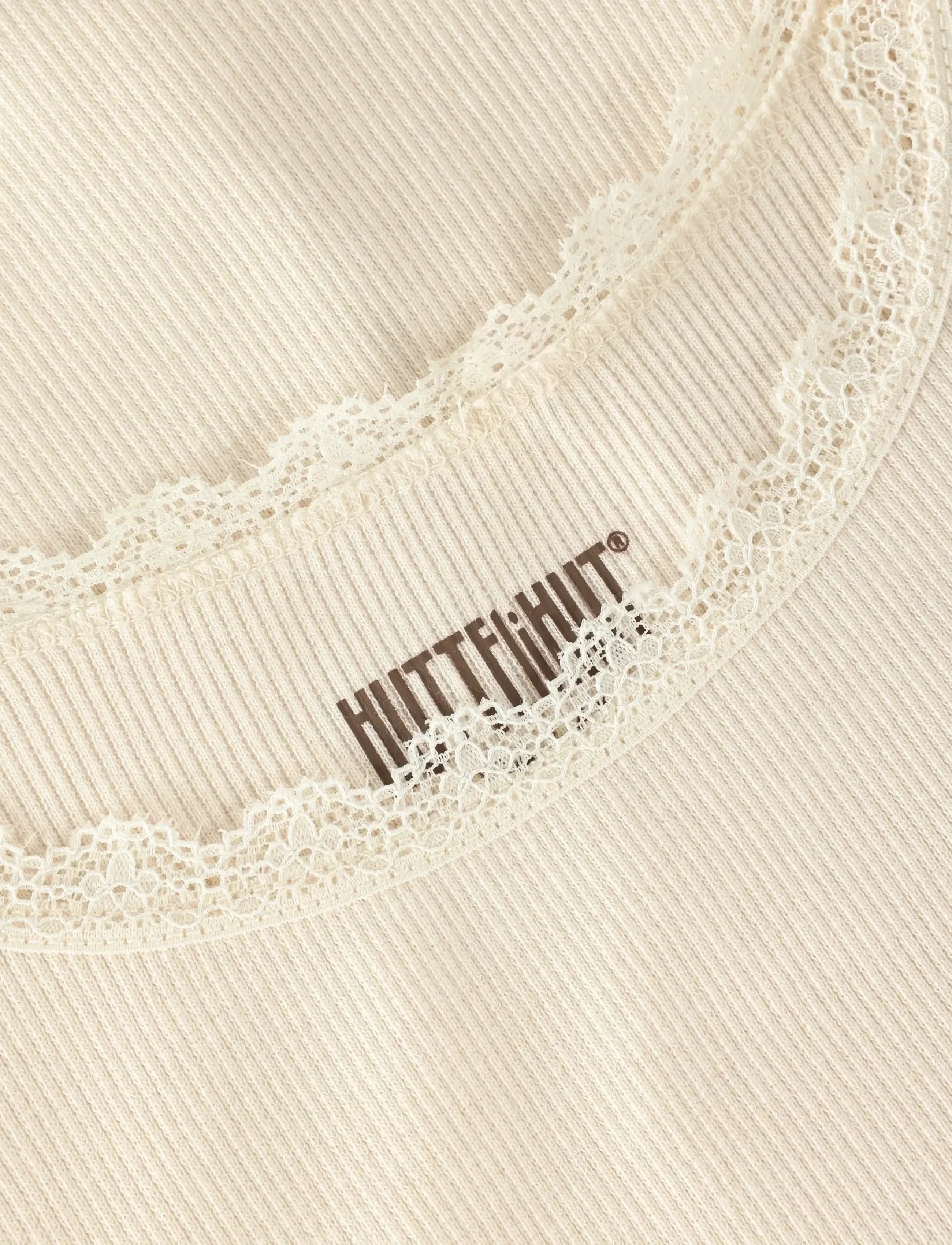 Huttelihut - T-shirt LS Rib - blouses & tunics - antique white - 2