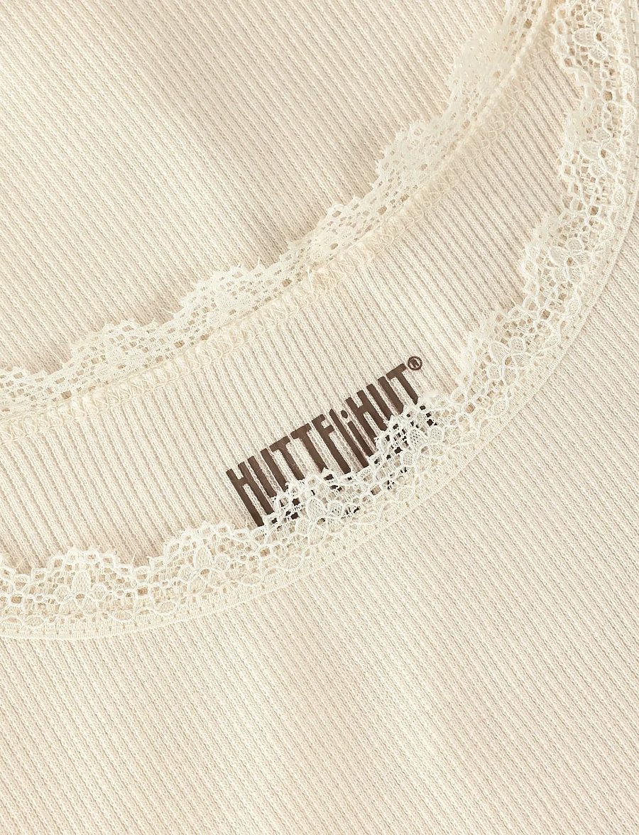Huttelihut - T-shirt LS Rib - blusar & tunikor - antique white - 2