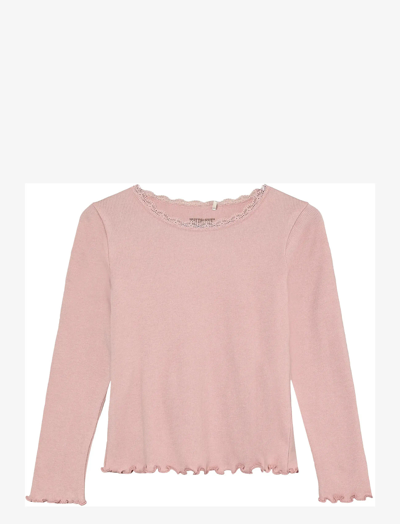 Huttelihut - T-shirt LS Rib - blusen & tuniken - pale mauve - 0