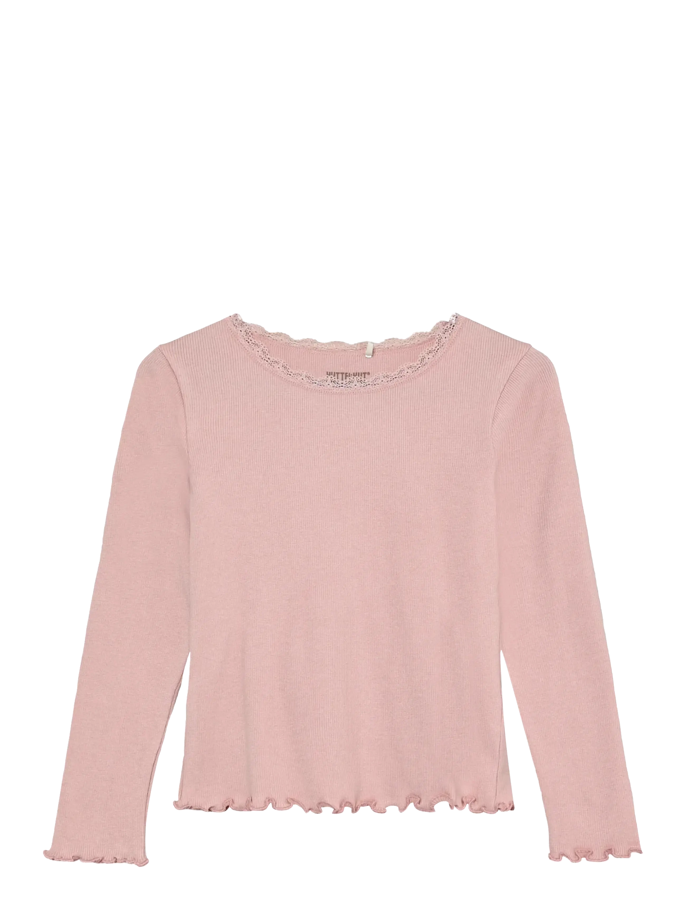Huttelihut T-shirt LS Rib - Blusen & Tuniken - PALE MAUVE / pink/rose
