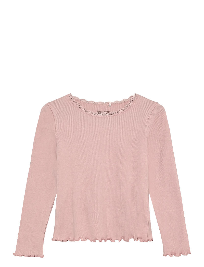 Huttelihut - T-shirt LS Rib - blusen & tuniken - pale mauve - 0