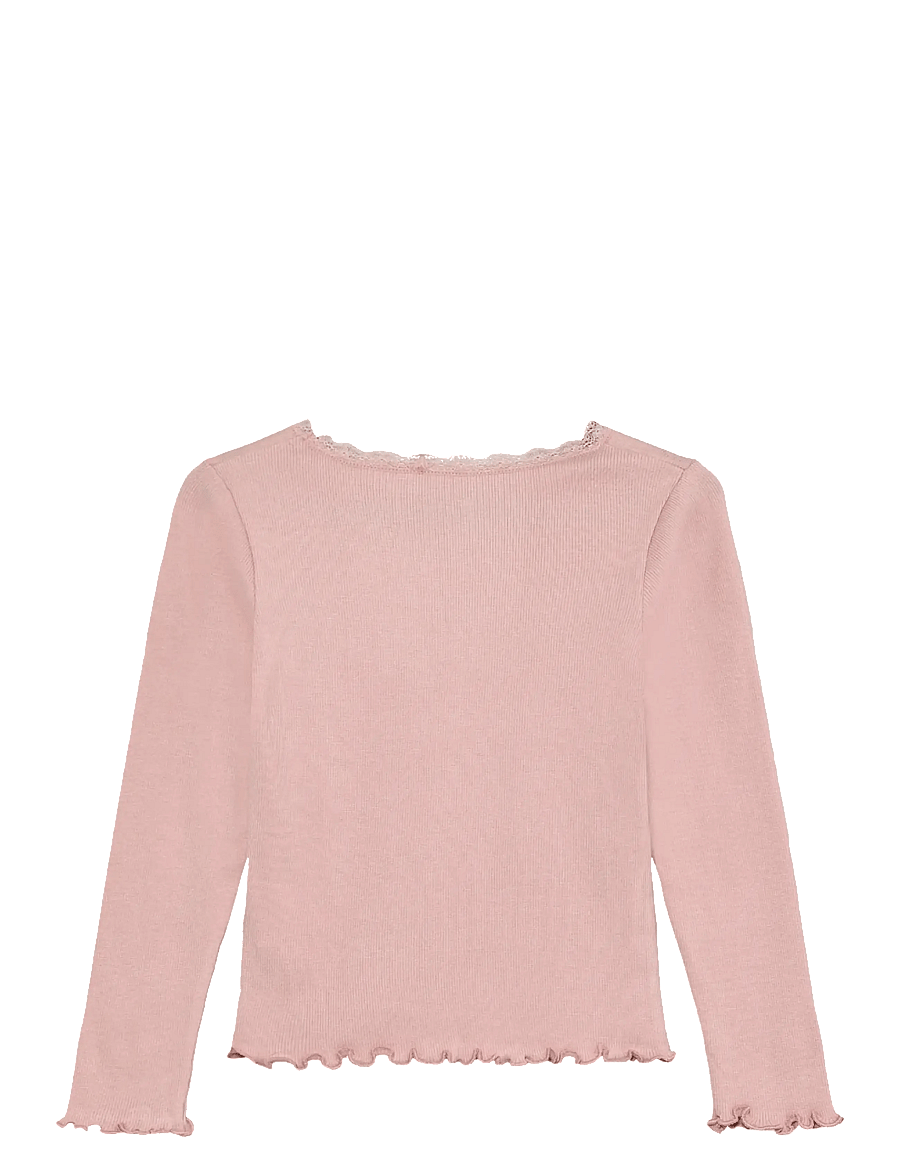Huttelihut - T-shirt LS Rib - blusar & tunikor - pale mauve - 1