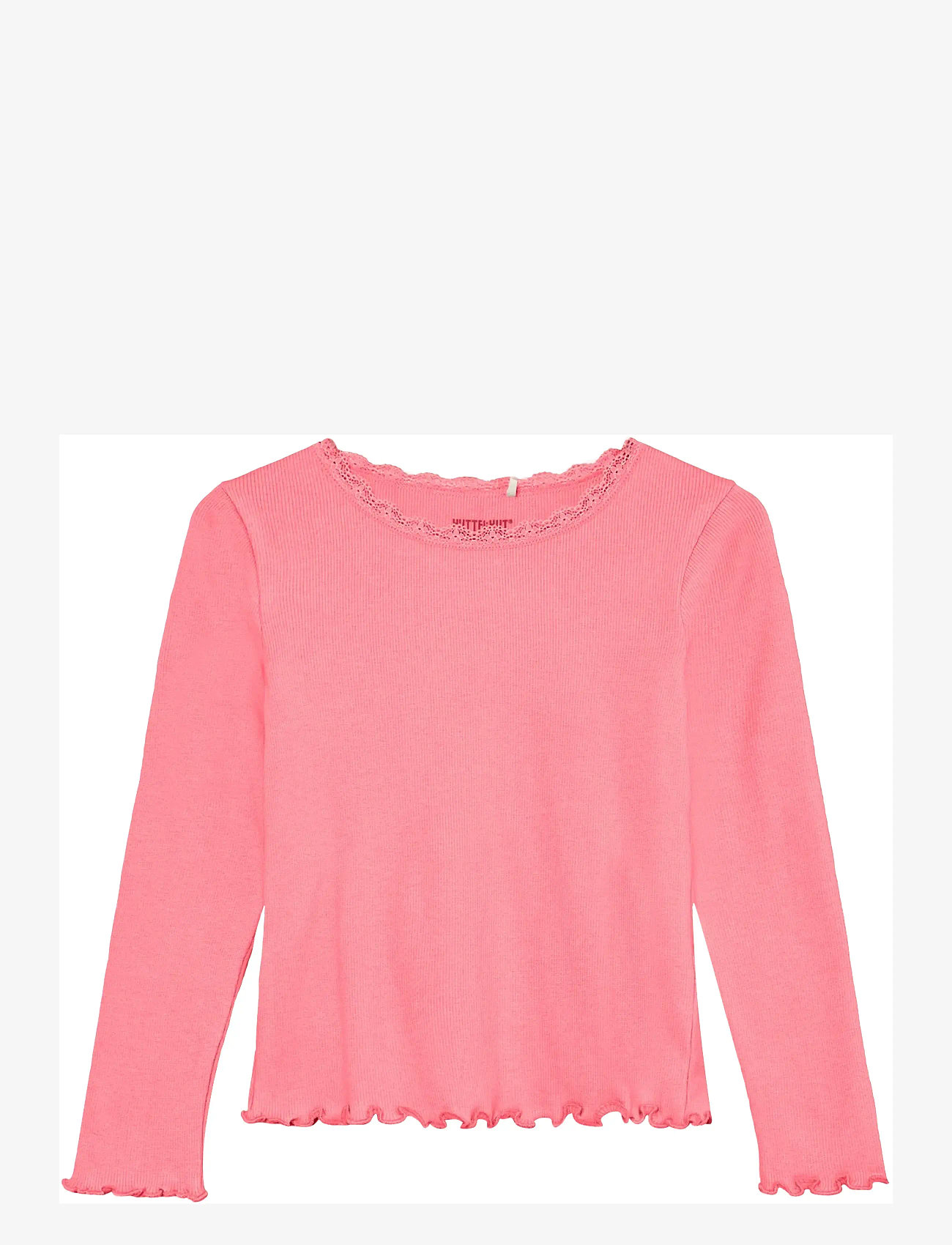Huttelihut - T-shirt LS Rib - blusen & tuniken - plumeria - 0