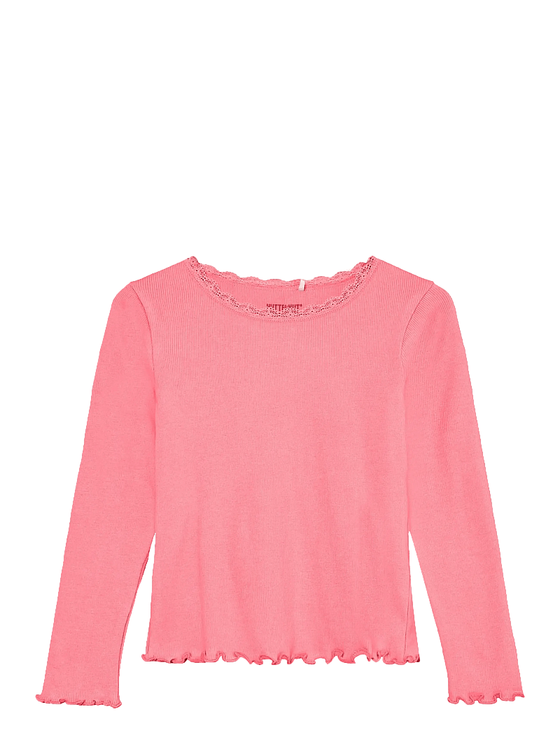 Huttelihut - T-shirt LS Rib - blusen & tuniken - plumeria - 0