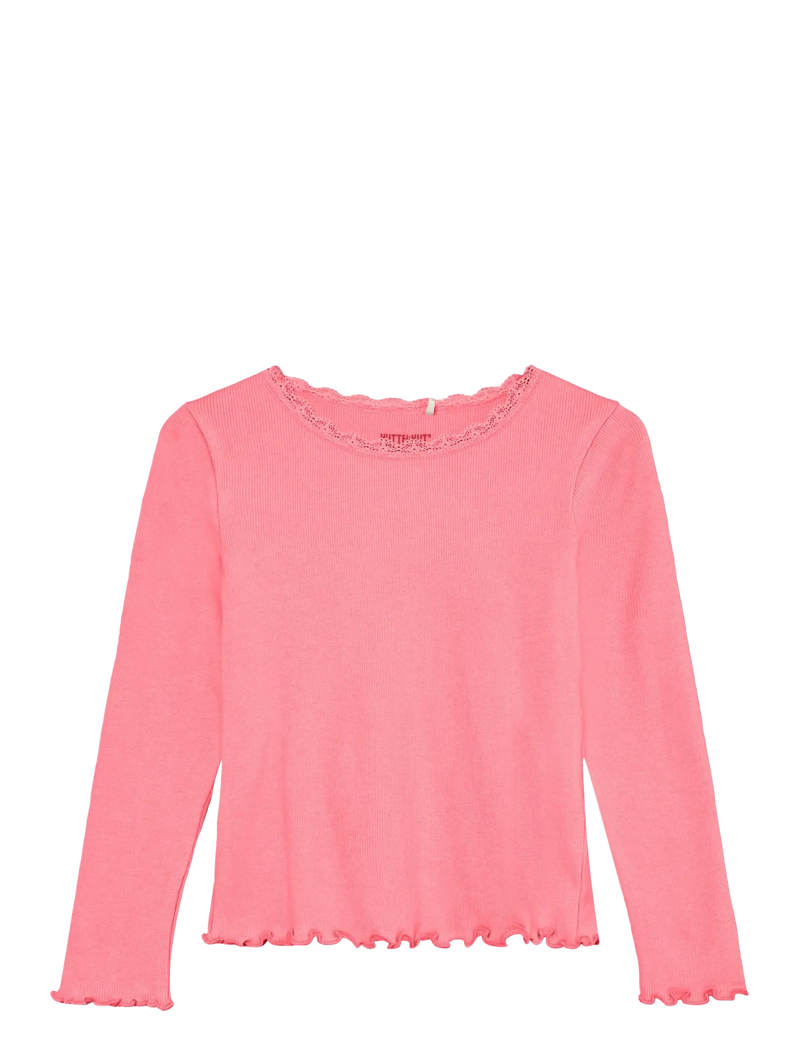 Huttelihut T-shirt LS Rib - 4 for 3 - PLUMERIA / pink/rose