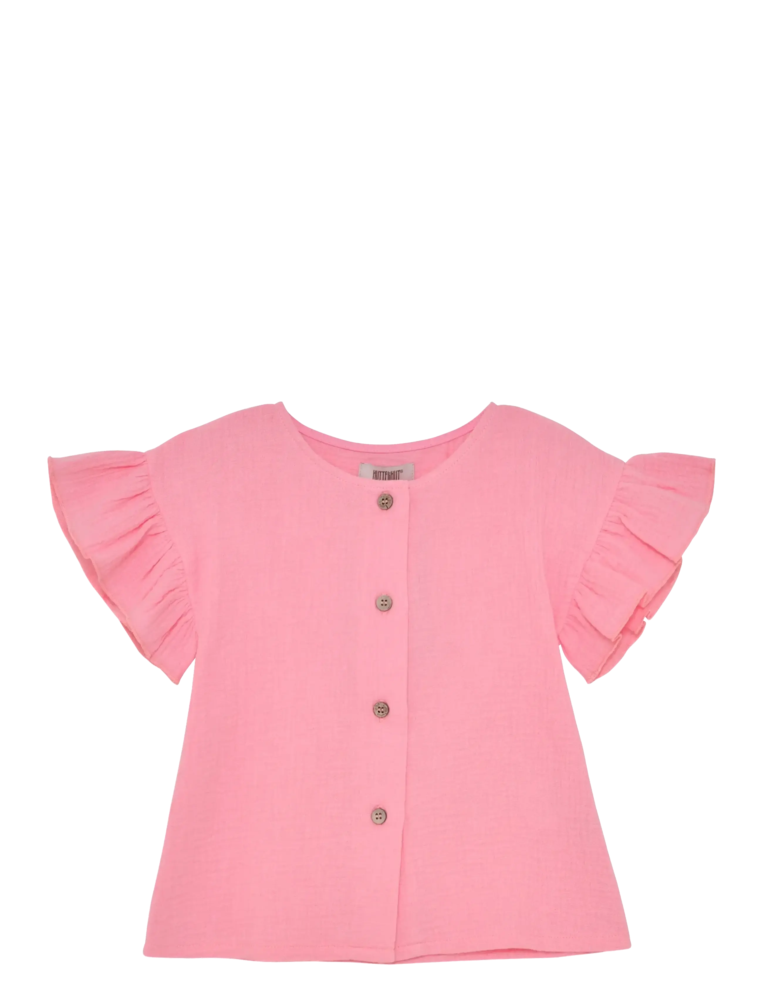 Huttelihut Blouse SS Muslin - Kläder - PLUMERIA / pink/rose