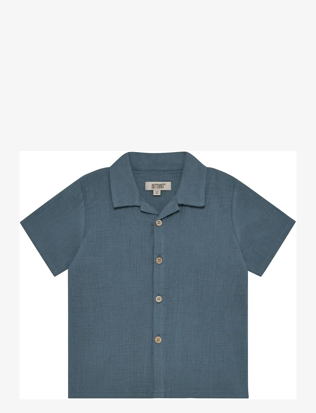 Huttelihut - Shirt SS Muslin - lühikeste varrukatega särgid - bering sea - 0