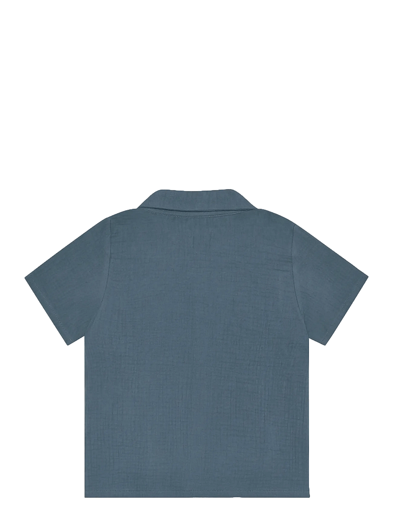 Huttelihut - Shirt SS Muslin - lühikeste varrukatega särgid - bering sea - 1