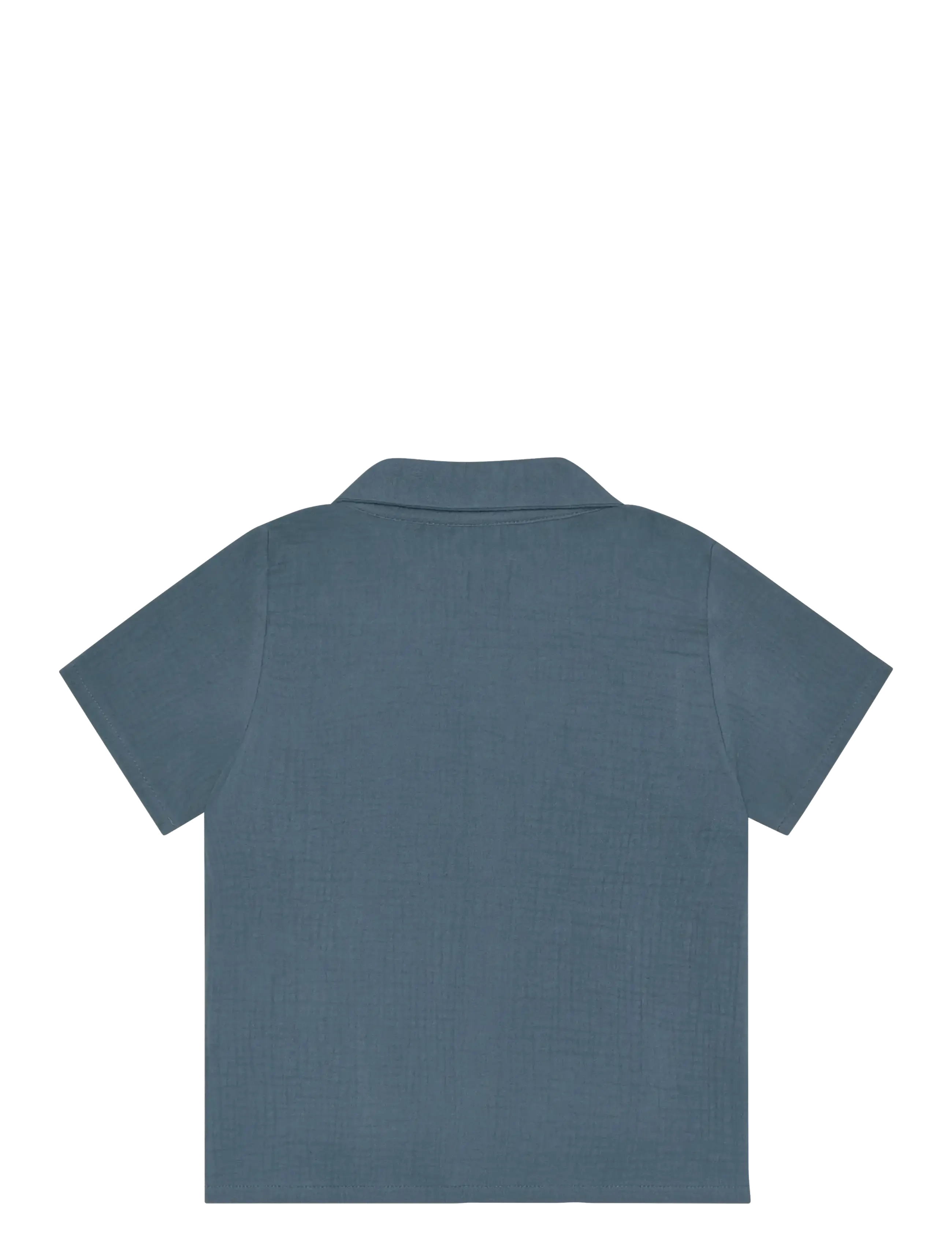 Huttelihut - Shirt SS Muslin - short-sleeved shirts - bering sea - 1