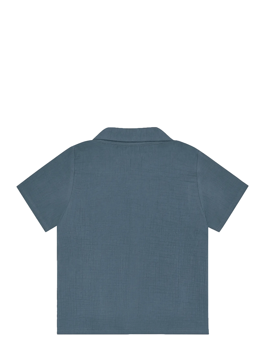 Huttelihut - Shirt SS Muslin - kortærmede skjorter - bering sea - 1