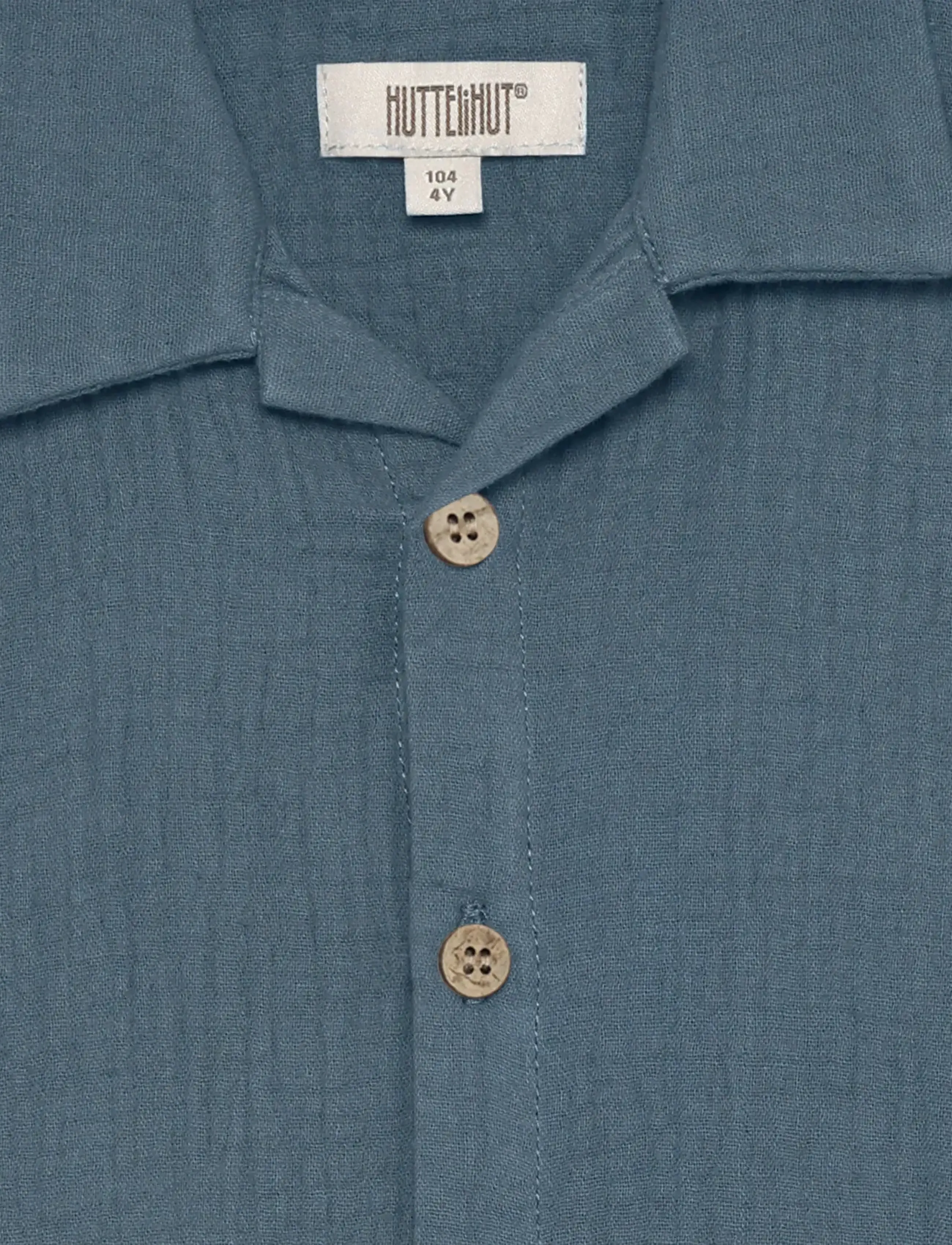 Huttelihut - Shirt SS Muslin - short-sleeved shirts - bering sea - 2