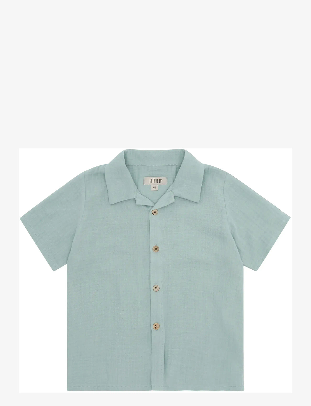 Huttelihut - Shirt SS Muslin - kurzärmlige hemden - gray mist - 0