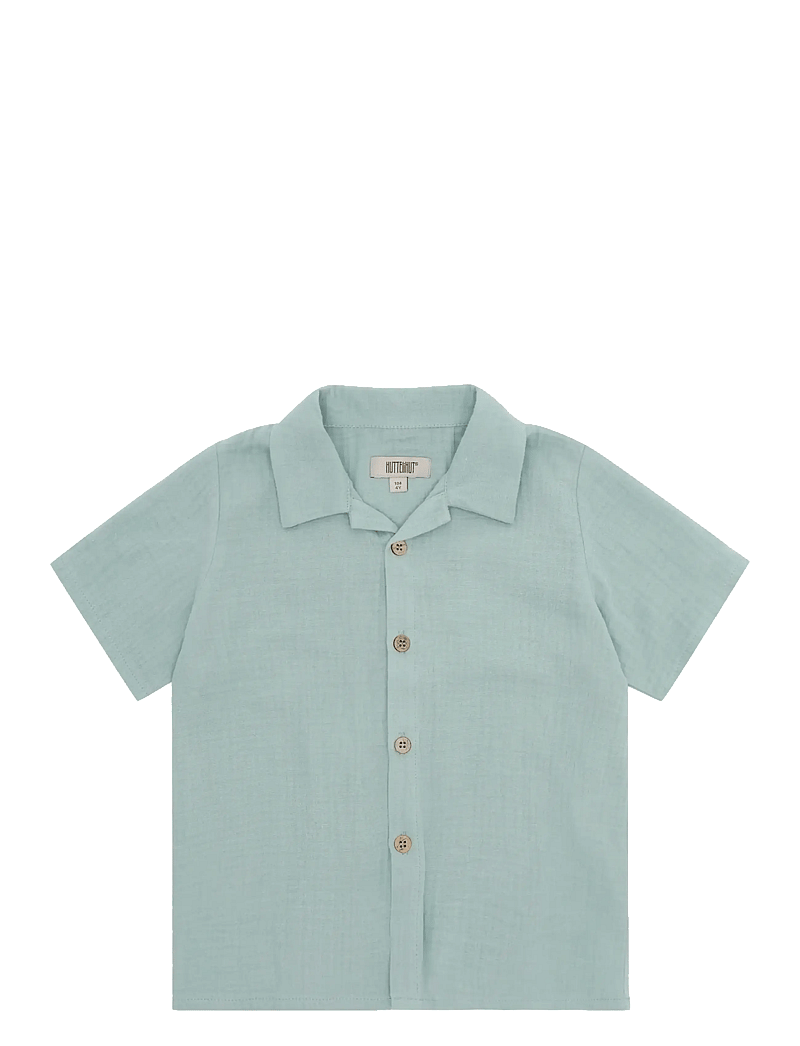 Huttelihut - Shirt SS Muslin - kurzärmlige hemden - gray mist - 0