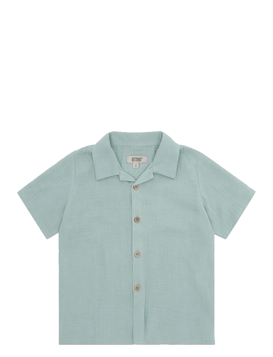 Huttelihut - Shirt SS Muslin - kortærmede skjorter - gray mist - 0