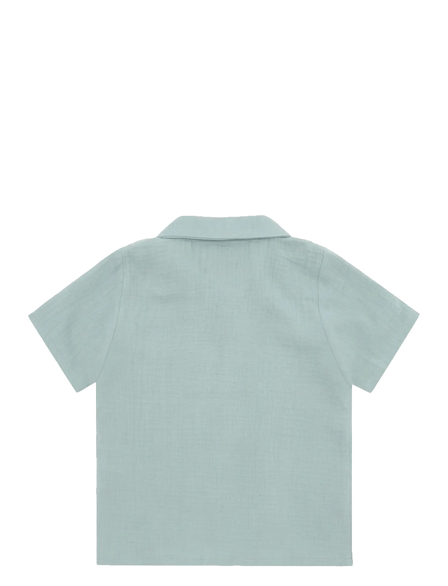 Huttelihut - Shirt SS Muslin - kortærmede skjorter - gray mist - 1