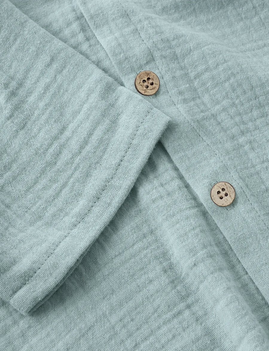 Huttelihut - Shirt SS Muslin - kortærmede skjorter - gray mist - 2
