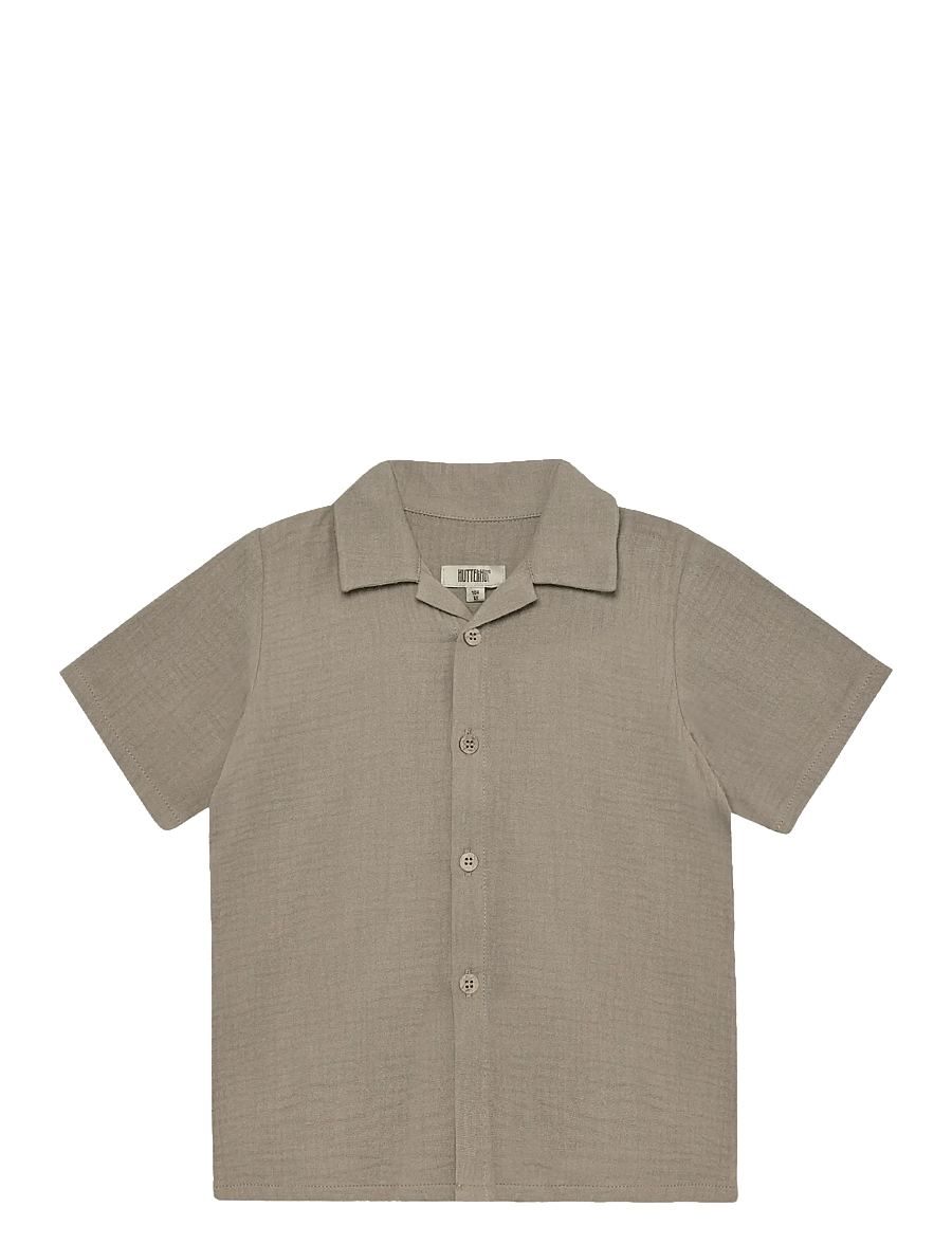 Huttelihut - Shirt SS Muslin - kurzärmlige hemden - moon rock - 1