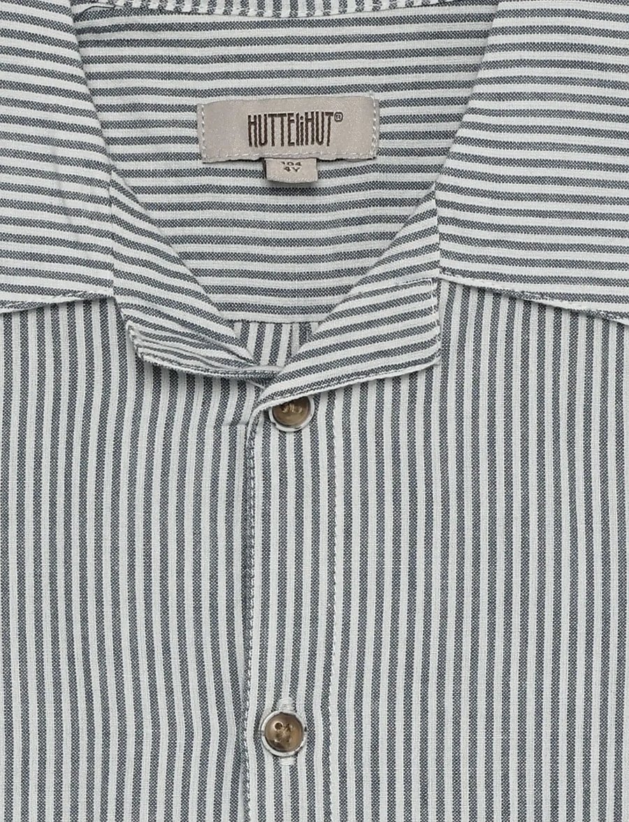Huttelihut - Shirt SS YD Stripe - short-sleeved shirts - bering sea - 4
