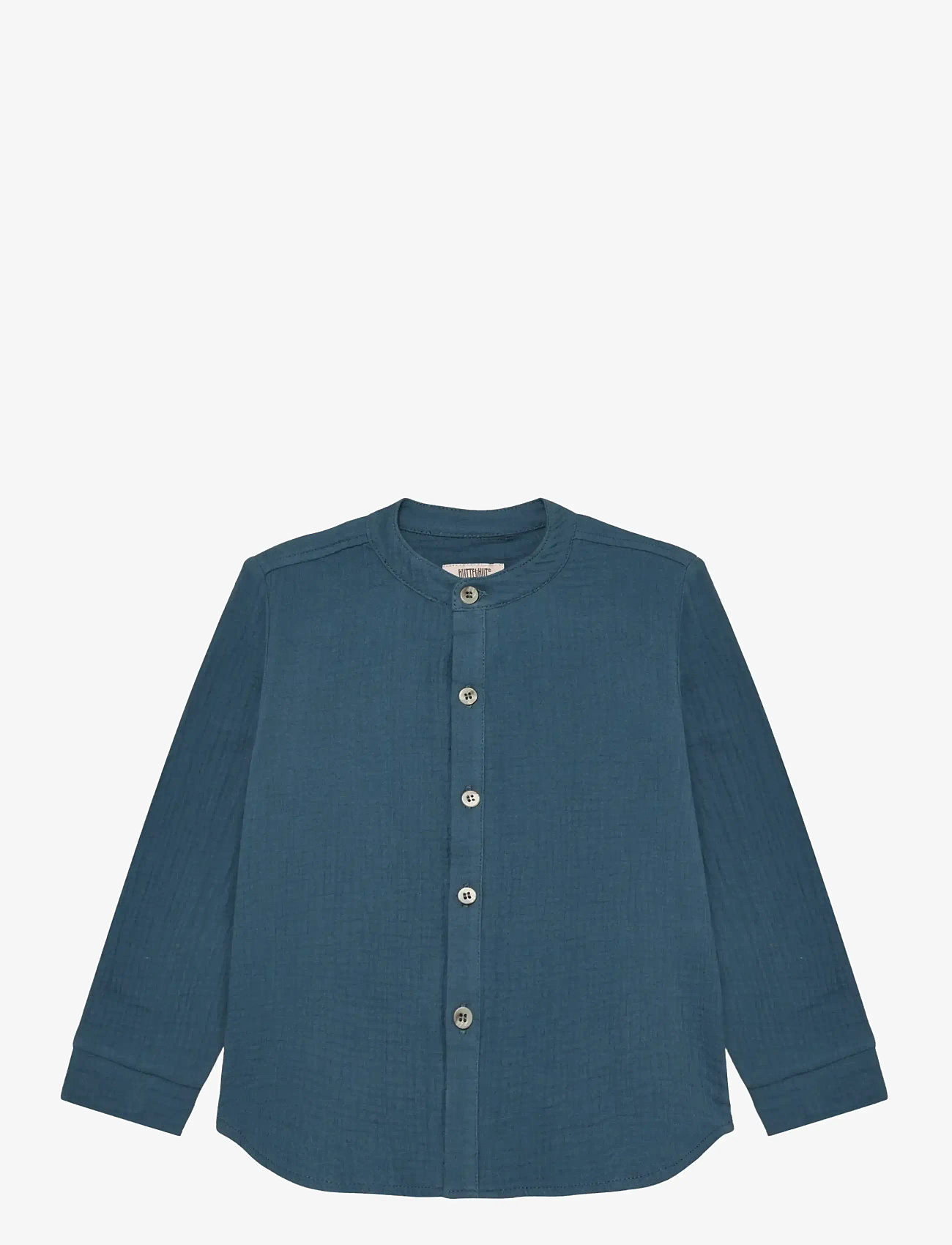 Huttelihut - Shirt LS Muslin - langærmede skjorter - bering sea - 0