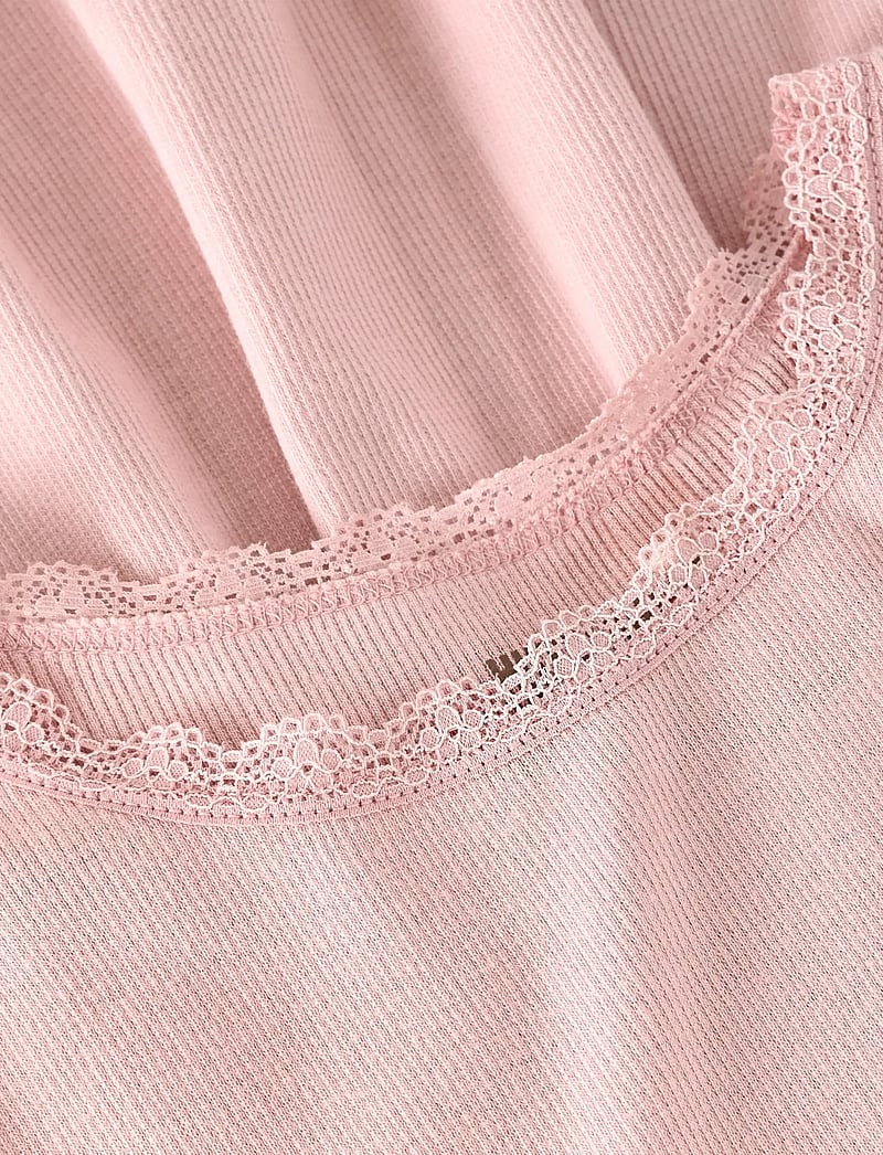 Huttelihut - Dress SS Rib - kurzärmelige freizeitkleider - pale mauve - 2