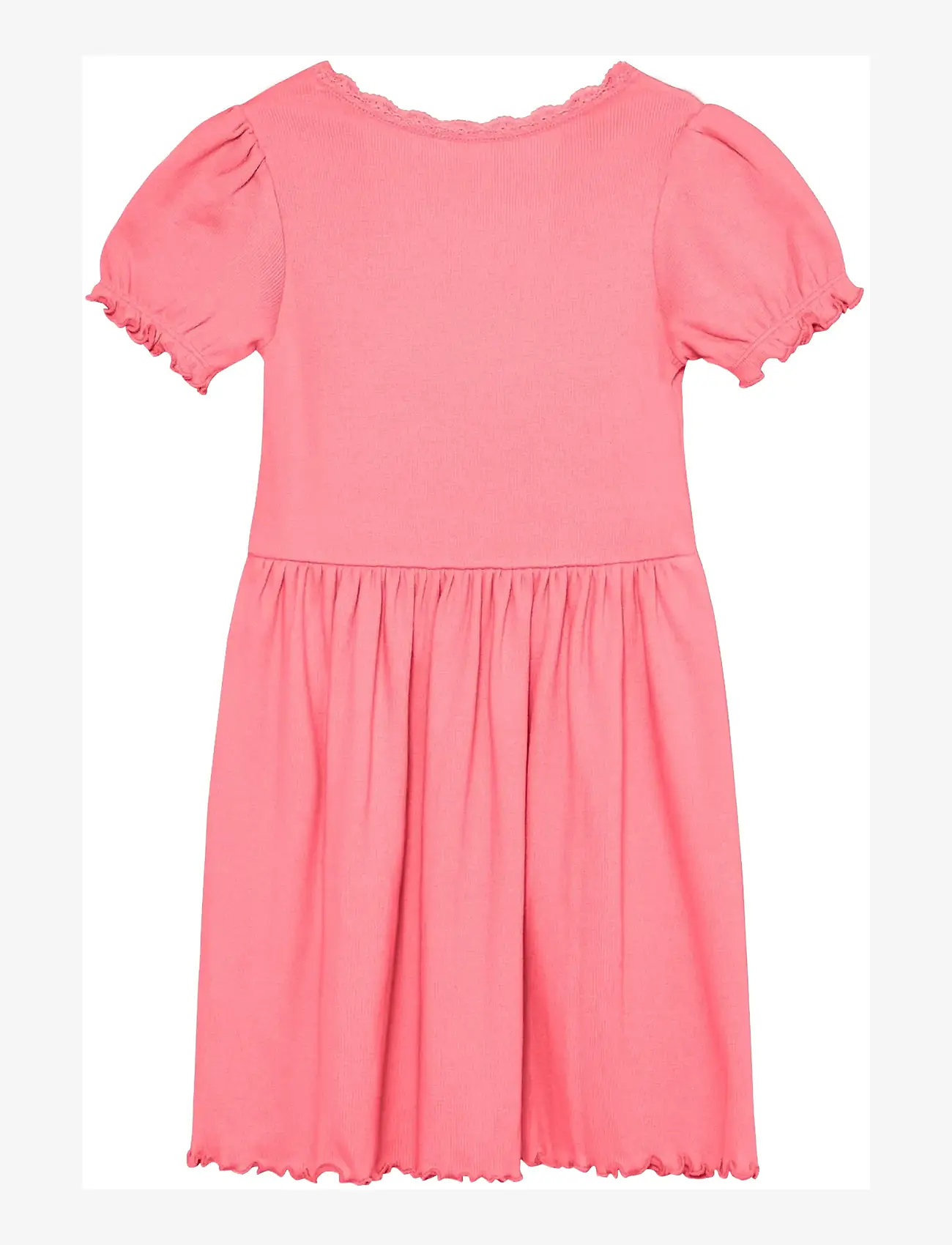 Huttelihut - Dress SS Rib - kurzärmelige freizeitkleider - plumeria - 1