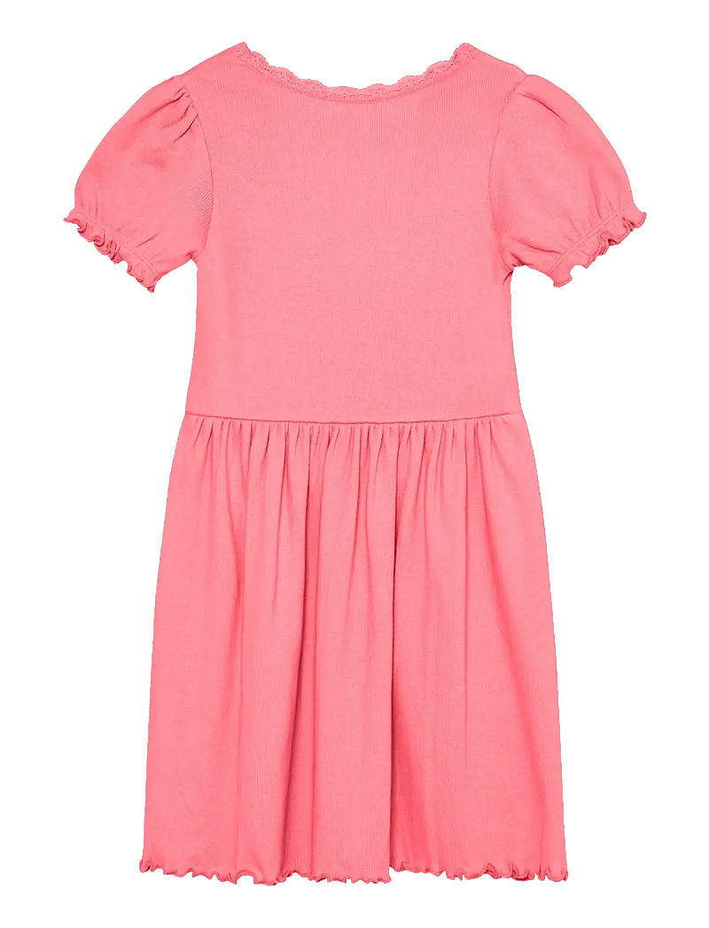 Huttelihut - Dress SS Rib - kurzärmelige freizeitkleider - plumeria - 1