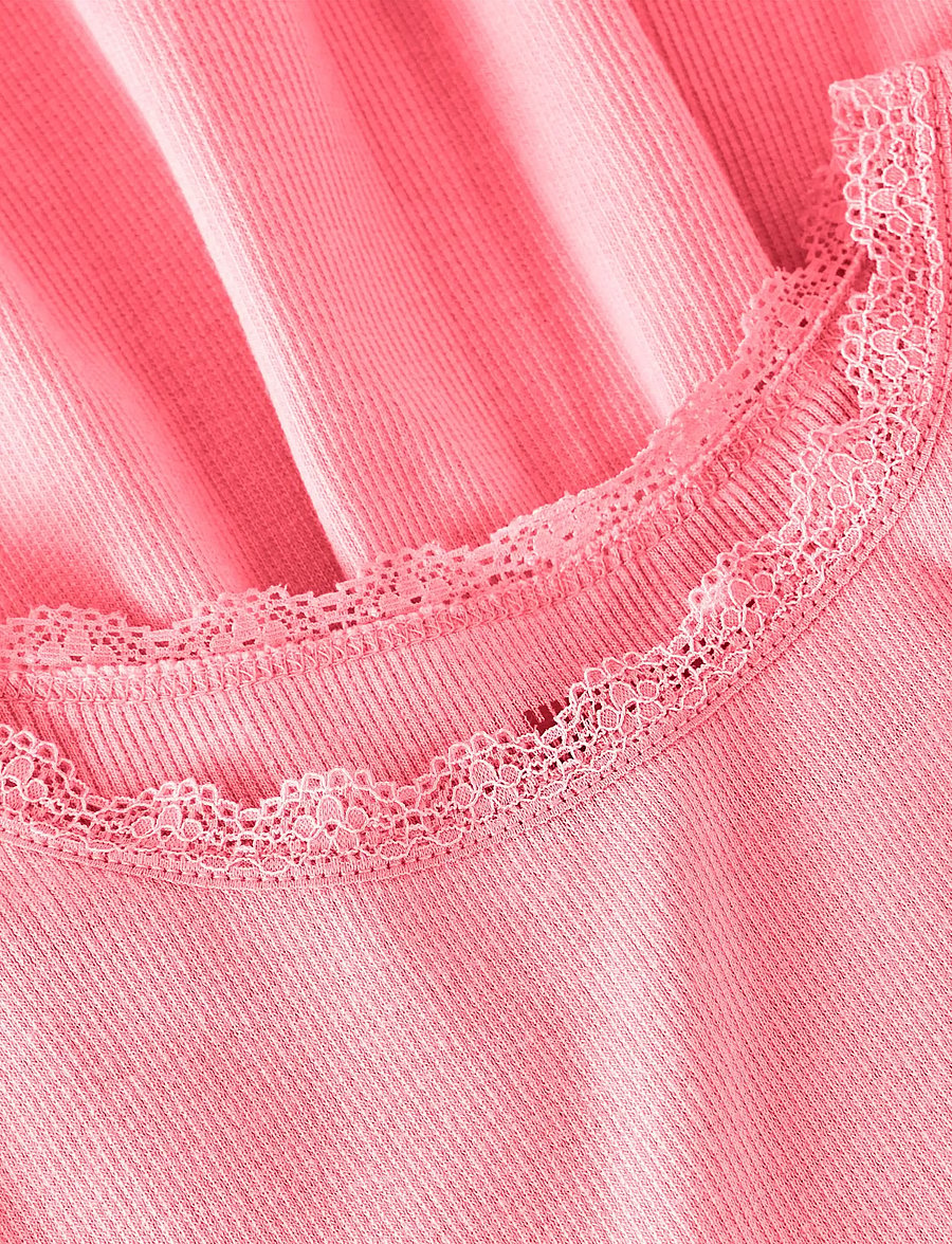 Huttelihut - Dress SS Rib - lühikeste varrukatega beebi kleidid - plumeria - 2