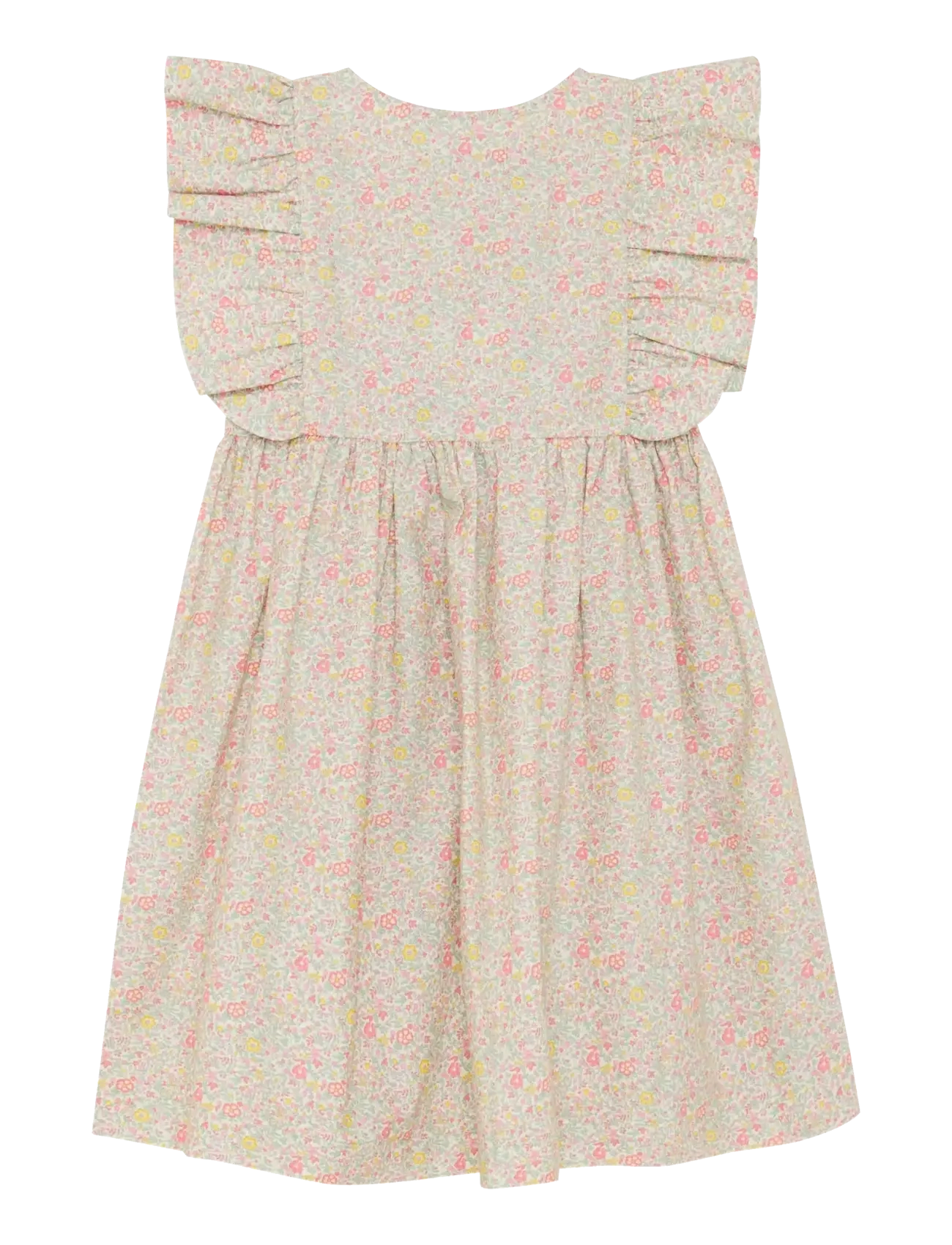 Huttelihut - Dress SS in Liberty Fabric - kurzärmelige freizeitkleider - double cream - 2