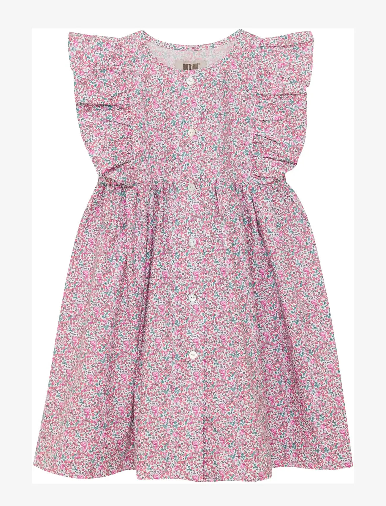 Huttelihut - Dress SS in Liberty Fabric - kortærmede hverdagskjoler - plumeria - 1
