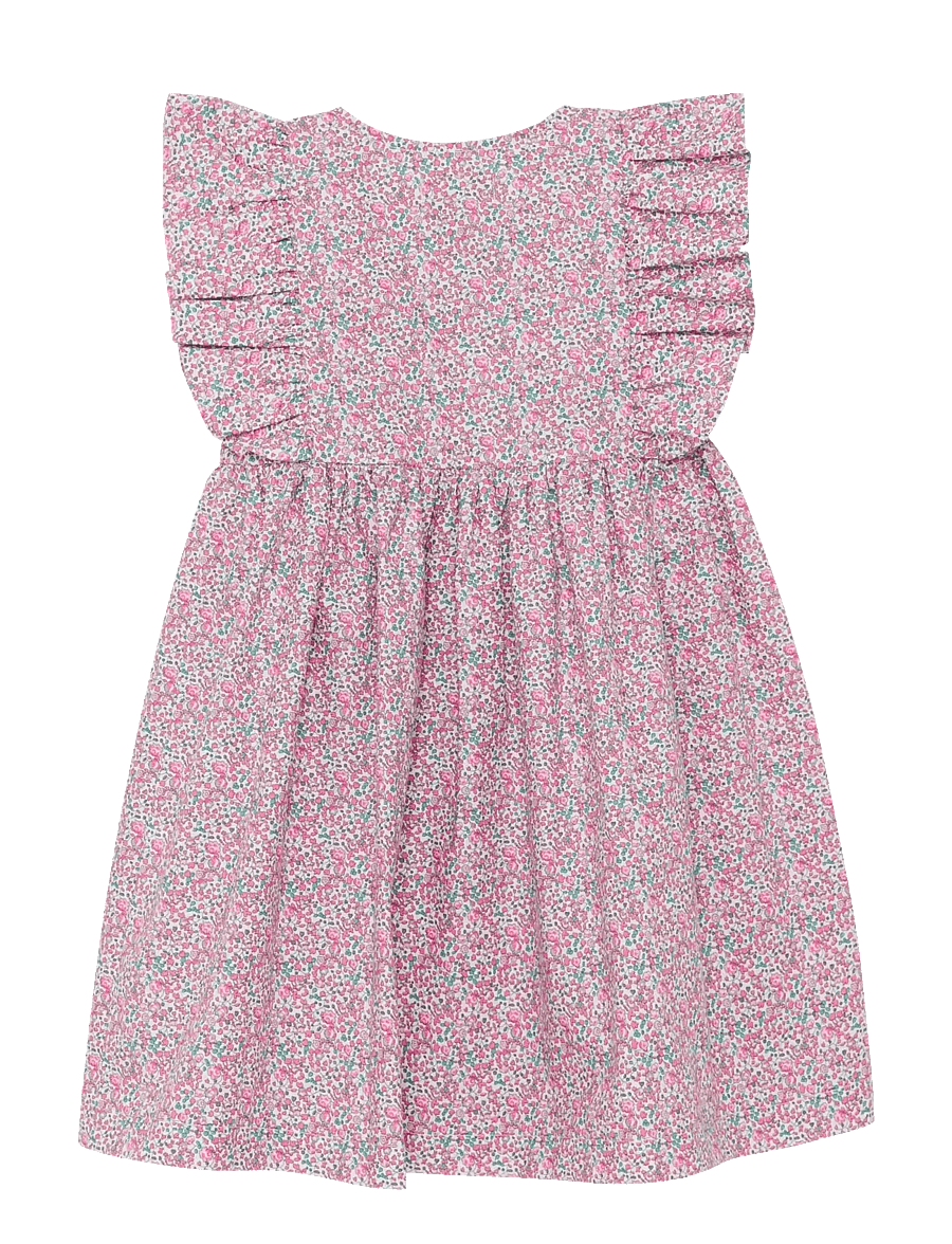 Huttelihut - Dress SS in Liberty Fabric - kortærmede hverdagskjoler - plumeria - 2