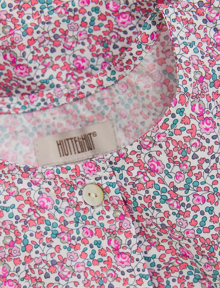 Huttelihut - Dress SS in Liberty Fabric - kortærmede hverdagskjoler - plumeria - 5