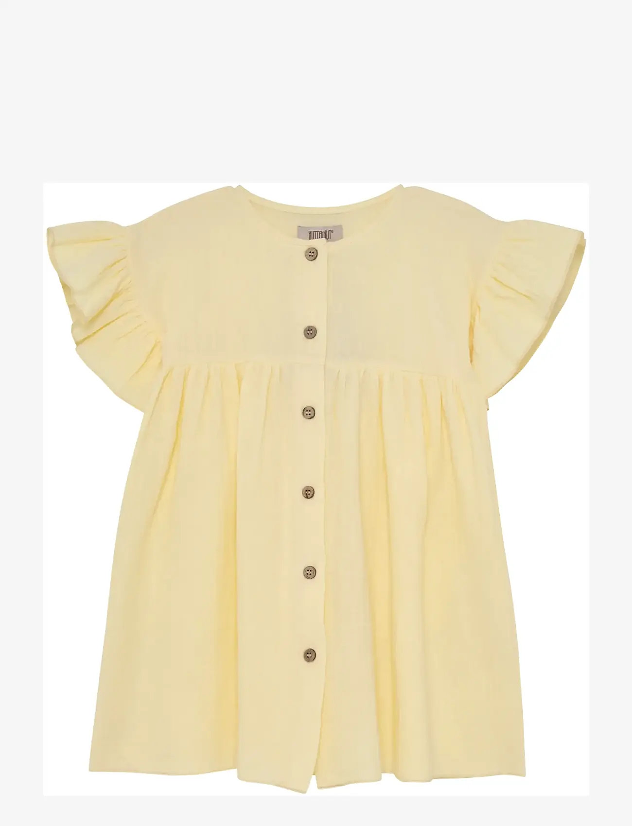 Huttelihut - Dress SS Muslin - kortærmede hverdagskjoler - double cream - 0