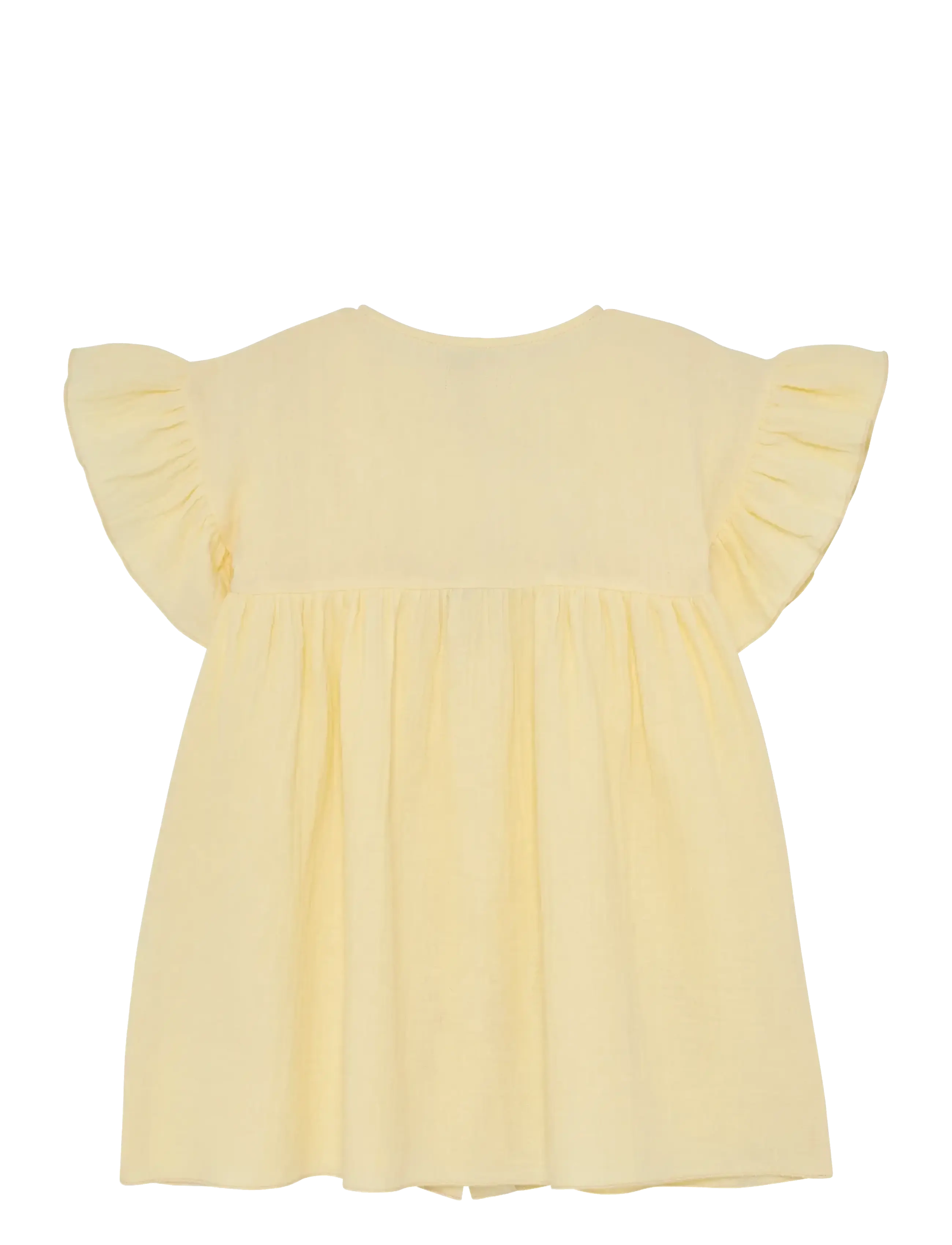 Huttelihut - Dress SS Muslin - lühikeste varrukatega vabaaja kleidid - double cream - 1