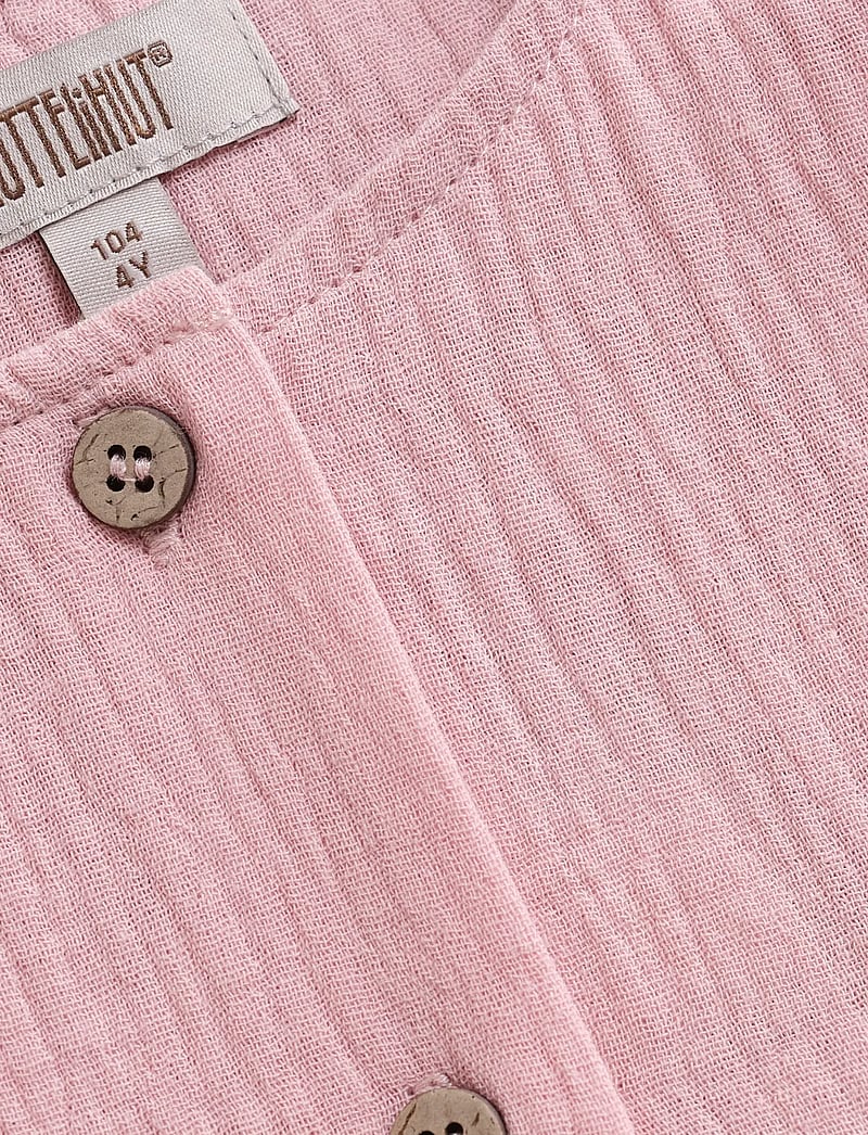 Huttelihut - Dress SS Muslin - stutterma casual kjólar - pale mauve - 2