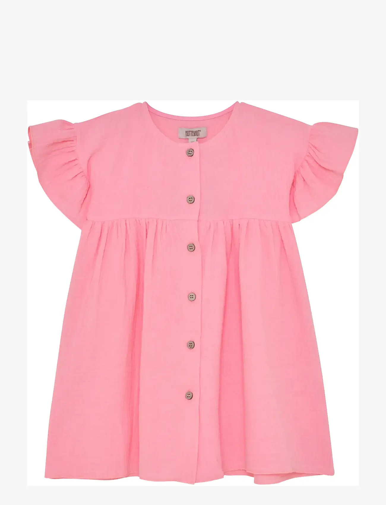 Huttelihut - Dress SS Muslin - kurzärmelige freizeitkleider - plumeria - 0