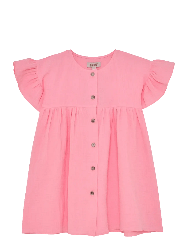 Huttelihut - Dress SS Muslin - kurzärmelige freizeitkleider - plumeria - 0