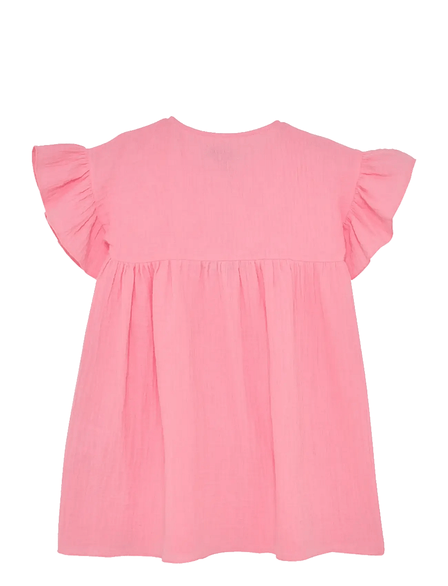 Huttelihut - Dress SS Muslin - kurzärmelige freizeitkleider - plumeria - 1