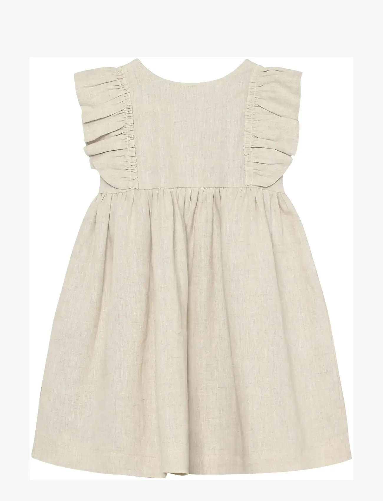 Huttelihut - Dress SS Linen - kortærmede hverdagskjoler - antique white - 1