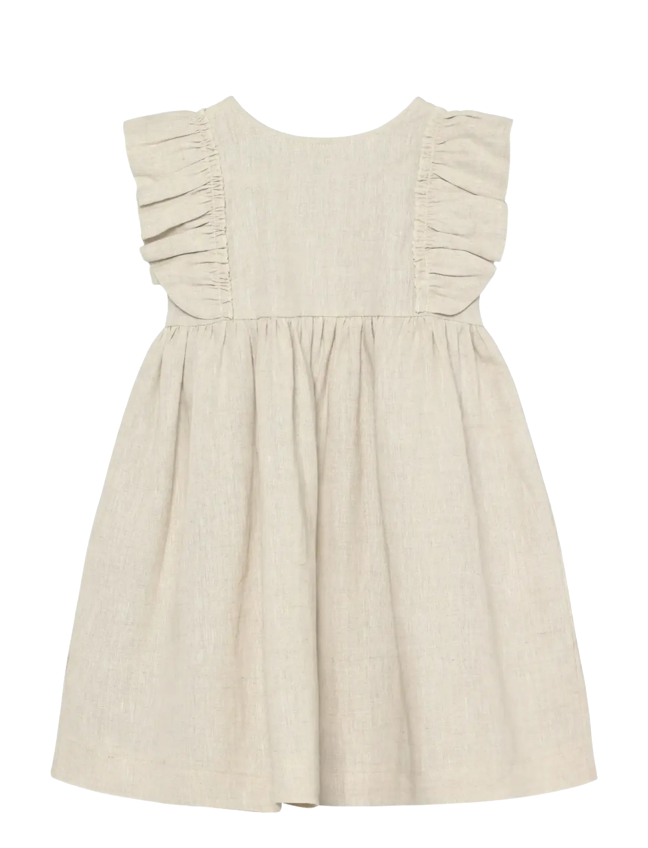 Huttelihut - Dress SS Linen - kurzärmelige freizeitkleider - antique white - 1