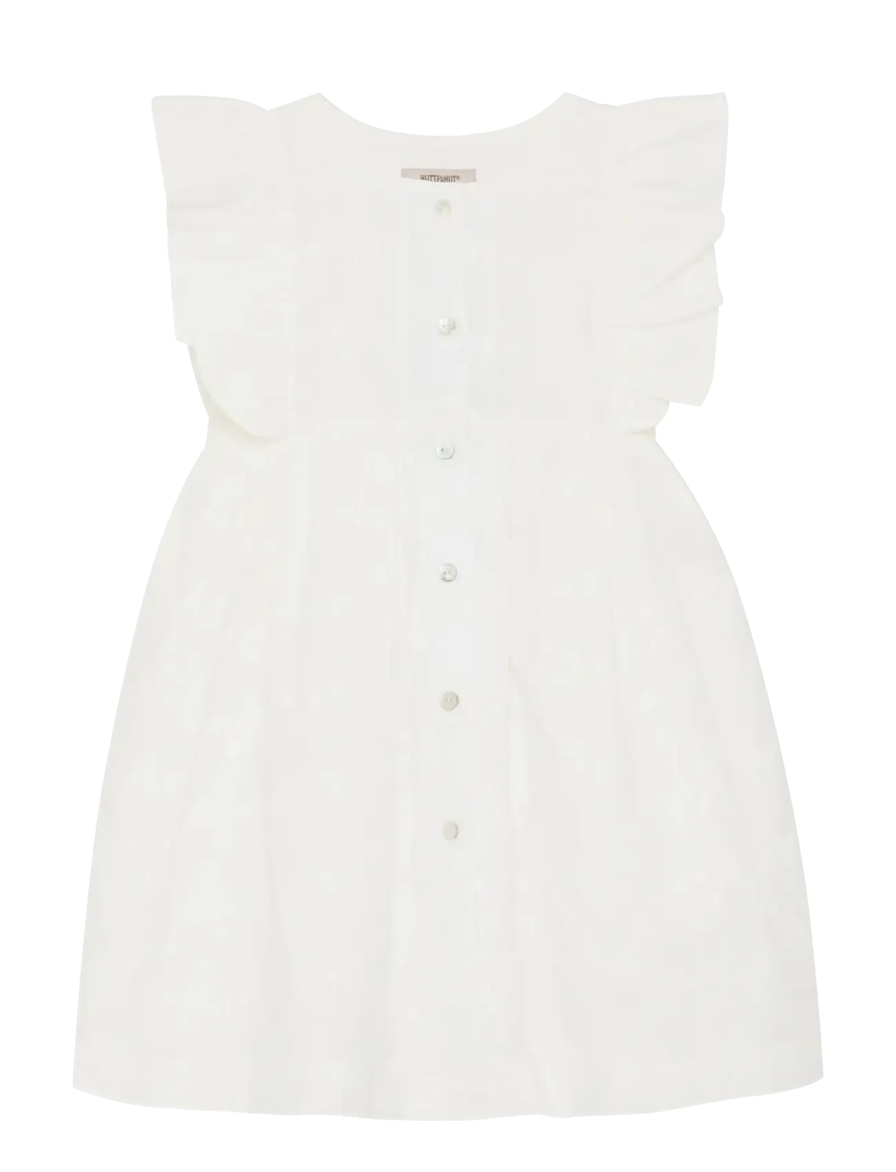 Huttelihut Dress SS Embroidery - Kleidung - ANTIQUE WHITE / white