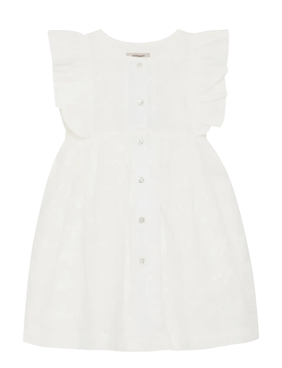 Huttelihut - Dress SS Embroidery - kortärmade vardagsklänningar - antique white - 1