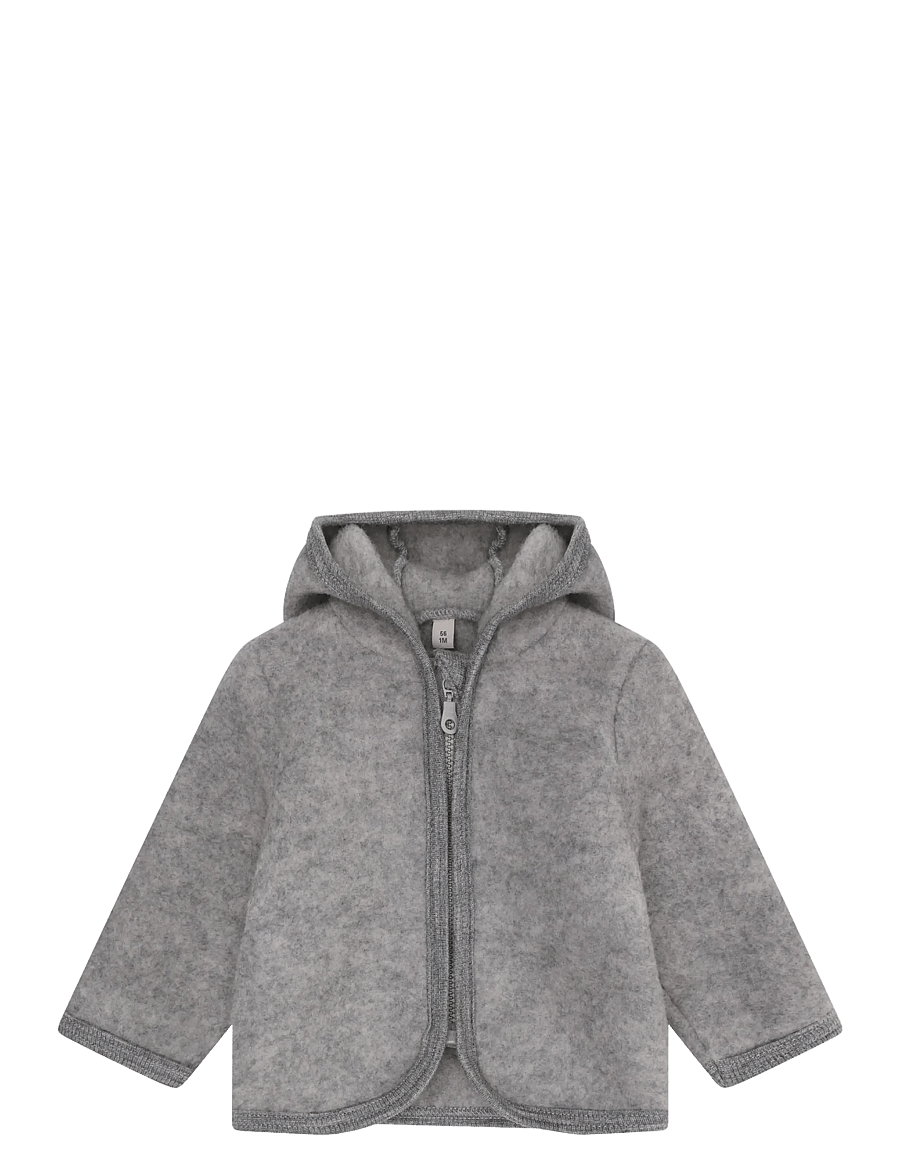 Huttelihut - Jacket Wool Fleece - medium grey melange - 0