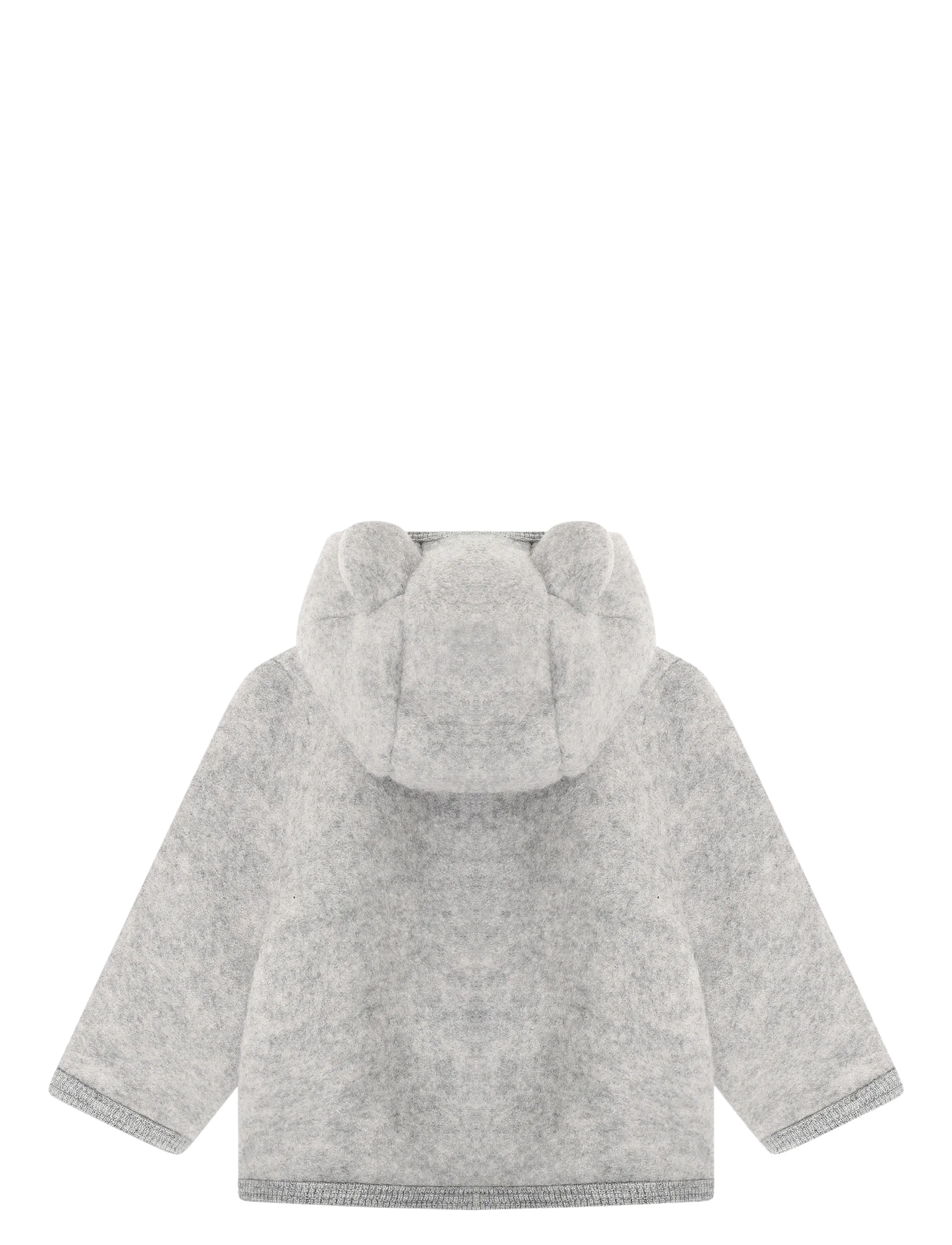 Huttelihut - Jacket Ears Wool Fleece - fleecejackor - medium grey melange - 1